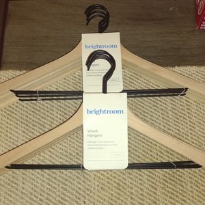 Brightroom Wood & Steel Hangers 8 Total NEW